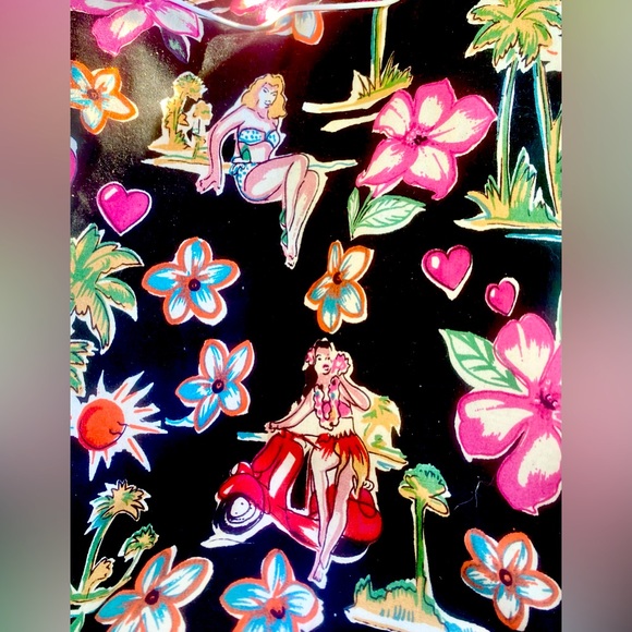 Hawaiian Retro Print Mini Skirt - Picture 4 of 8